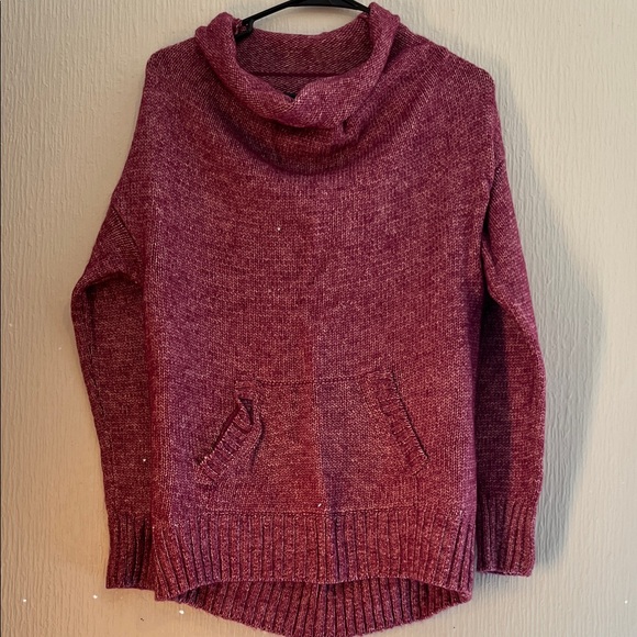 Women's Cozy Knit Sweater - Maroon - Picture 1 of 3